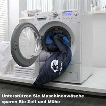 CANWAY Schlafsack Schlafsäcke Mumienschlafsack aus Baumwolle als Füllstoff wasserabweisend für Camping Indoor Outdoor Erwachsene im Winter 1,9KG Blau - 4