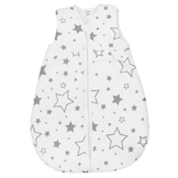 TupTam Baby Ganzjahres Schlafsack Ärmellos Wattiert, Farbe: Sterne Grau/Weiß, Größe: 56-62 - 1