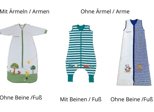 Schlafsack für große Kinder Formen